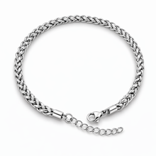 Pulseira Prateada Maculina Hip Hop em Aço Inoxidável Romanely