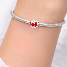 Pingente Encanto Coração Canadá S925 Charm Romanely