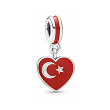 Pingente Encanto Coração Turquia S925 Charm Romanely