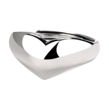 Anel Ajustável Prateado Coração em Aço Inoxidável Romanely