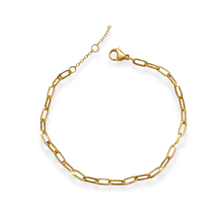 Pulseira Corrente Dourada para Criança Fina em Aço Inoxidável Romanely