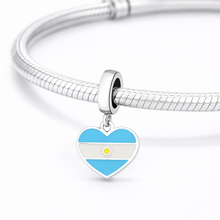 Pingente Encanto Coração Argentina S925 Charm Romanely
