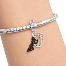 Pingente Encanto Anel com Zircónias Rosa S925 Charm Romanely