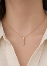 Colar Rose Gold com Barra de Zircónias em Cobre Romanely