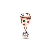 Pingente Encanto Rosê  Balão de Ar Quente Pai Natal Met Charm Romanely