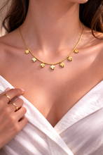 Colar com Pingentes de Trevo da Sorte em Aço Inoxidável Romanely