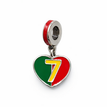 Pingente Encanto Coração 7 Portugal 2 S925 Charm Romanely