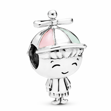 Pingente Encanto Menino com Boné S925 Charm Romanely