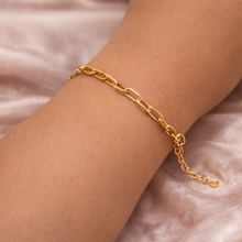 Pulseira Corrente Dourada para Criança Fina em Aço Inoxidável Romanely