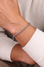 Pulseira Prateada Masculina Malha Torcida em Aço Inoxidável Romanely