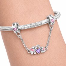 Pingente Encanto Corrente Mãe e Filho Elefantes com Zircónias S925 Charm Romanely