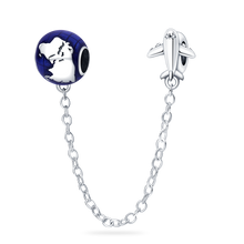 Pingente Encanto Corrente Viagens pelo Mundo S925