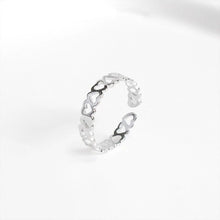 Anel Corações Oco em Prata 925