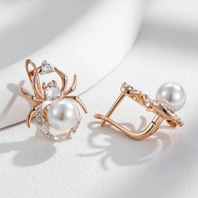 Brincos Aranha Rose Gold em Cobre com Zircônias