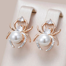 Brincos Aranha Rose Gold em Cobre com Zircônias