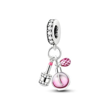 Pingente Encanto Perfume e Batom com Zircónias S925 Charm Romanely