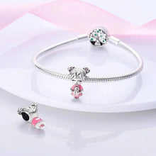 Pingente Encanto Menina com Gato S925 Charm Romanely