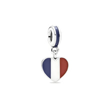 Pingente Encanto Coração França S925 Charm Romanely