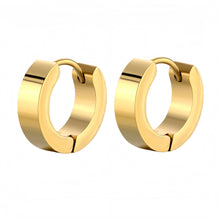 Brincos de Argola Dourados Huggie Hoop em Aço Inoxidável Romanely