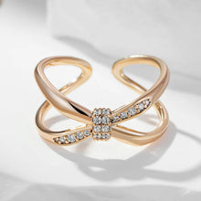 Anel X Rose Gold em Cobre com Zircónias Romanely