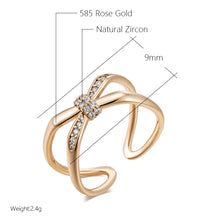 Anel X Rose Gold em Cobre com Zircónias Romanely