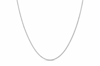 Colar Malha Plana Prateado em Aço Inoxidável Romanely
