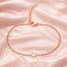 Tornozeleira Rose Gold com Zircónia em Aço Inoxidável Romanely