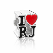 Pingente Encanto I Love RJ (Rio de Janeiro) S925 Charm Romanely