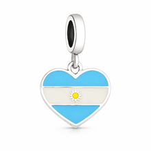 Pingente Encanto Coração Argentina S925 Charm Romanely
