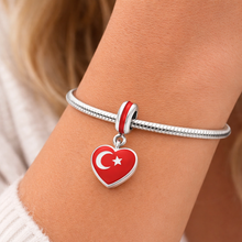 Pingente Encanto Coração Turquia S925 Charm Romanely