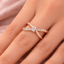 Anel X Rose Gold em Cobre com Zircónias Romanely