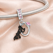 Pingente Encanto Anel com Zircónias Rosa S925 Charm Romanely
