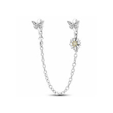 Pingente Encanto Corrente Borboletas e Girassol S925 Charm Romanely