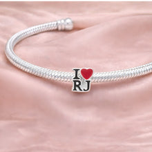 Pingente Encanto I Love RJ (Rio de Janeiro) S925 Charm Romanely