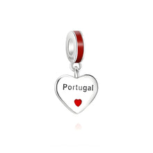 Pingente Encanto Coração 7 Portugal 2 S925 Charm Romanely
