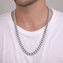 Colar Prateado com Elos Grossos em Aço Inoxidável Romanely