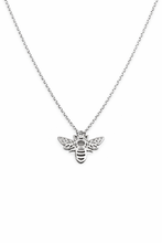 Colar Prateado Abelha em Aço Inoxidável Romanely