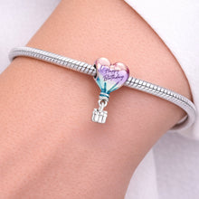 Pingente Encanto Balão de Ar Quente Feliz Aniversário S925 Charm Romanely