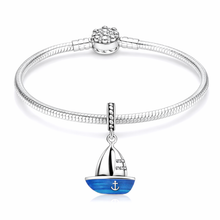 Pingente Encanto Barco com Zircónias S925 Charm Romanely