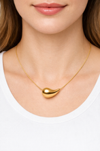 Colar Dourado Gota em Aço Inoxidável Romanely