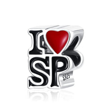 Pingente Encanto I Love SP (São Paulo) S925 Charm Romanely