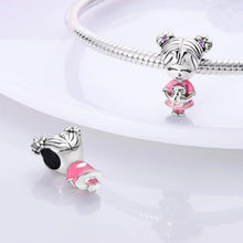 Pingente Encanto Menina com Gato S925 Charm Romanely