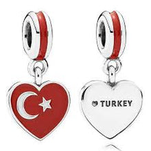 Pingente Encanto Coração Turquia S925 Charm Romanely