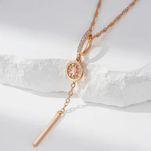 Colar Circulo Oco Rose Gold em Cobre com Zircônias