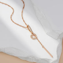 Colar Circulo Oco Rose Gold em Cobre com Zircônias