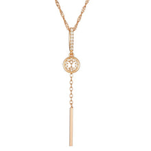 Colar Circulo Oco Rose Gold em Cobre com Zircônias