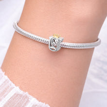 Pingente Encanto Letra U com Zircónias S925 Charm Romanely