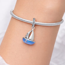 Pingente Encanto Barco com Zircónias S925 Charm Romanely