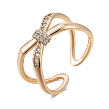 Anel X Rose Gold em Cobre com Zircónias Romanely