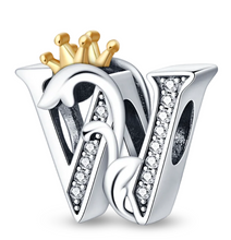 Pingente Encanto Letra W com Zircónias S925 Charm Romanely